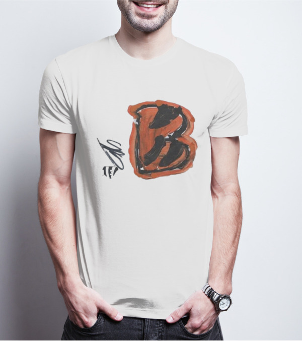 Jermaine Burton Cincinnati Bengals Paint Tri-Blend B T-Shirt
