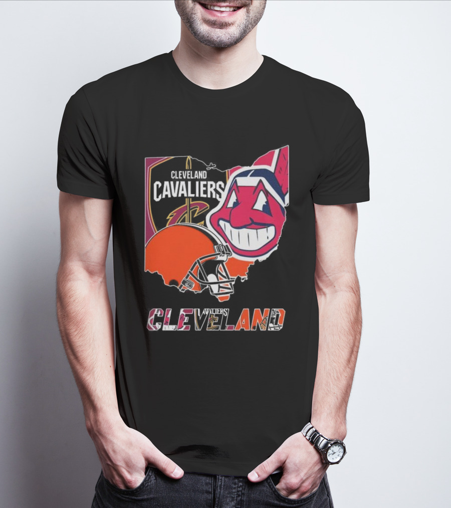 Cleveland Cavaliers Indians Browns Sports Team Fan Gear T-Shirt