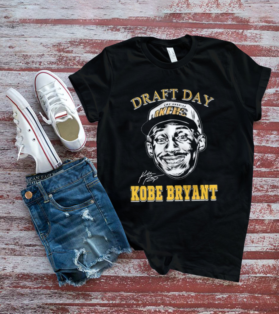 Draft Day Kobe Bryant Los Angeles Lakers Signature Memory T-Shirt