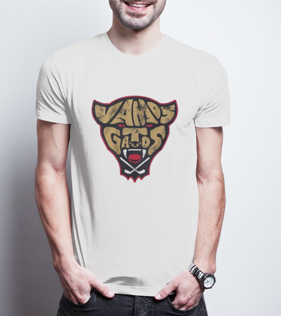 Florida Panthers Vamos Gatos Logo Cat Hockey T-Shirt