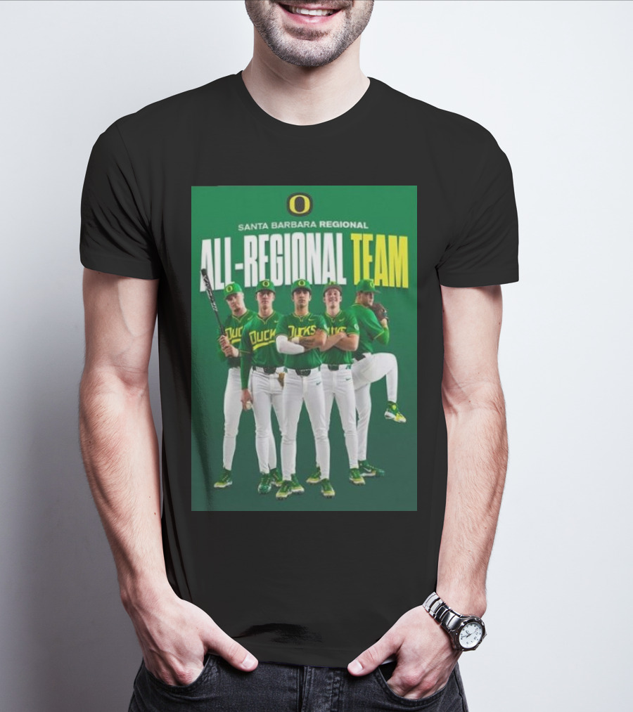 Santa Barbara Regional All-Regional Team Oregon Ducks Baseball T-Shirt