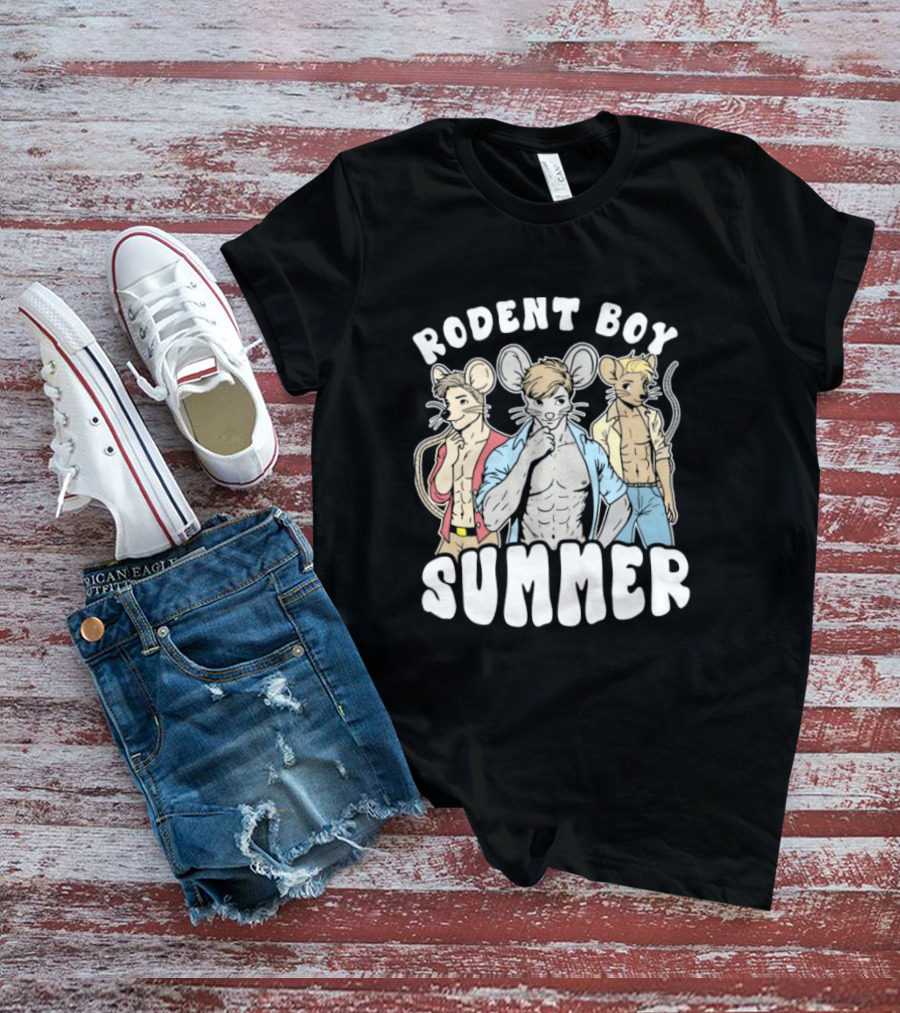 Rodent Boy Summer Anthro Trio With Sunglasses And Open T-Shirt