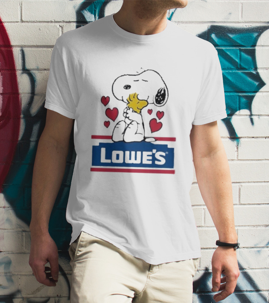 Snoopy Woodstock Hearts Lowe's Embrace T-Shirt