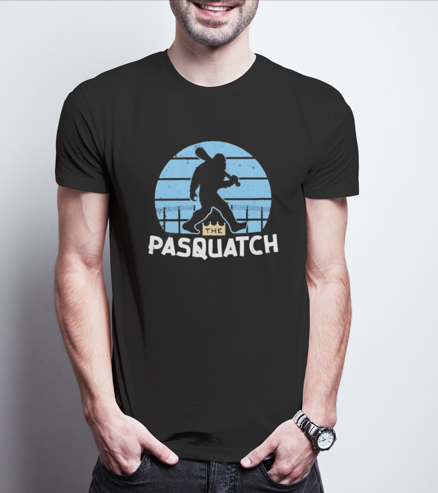 The Pasquatch Kansas City Royals Baseball Sasquatch Silhouette With Crown T-Shirt