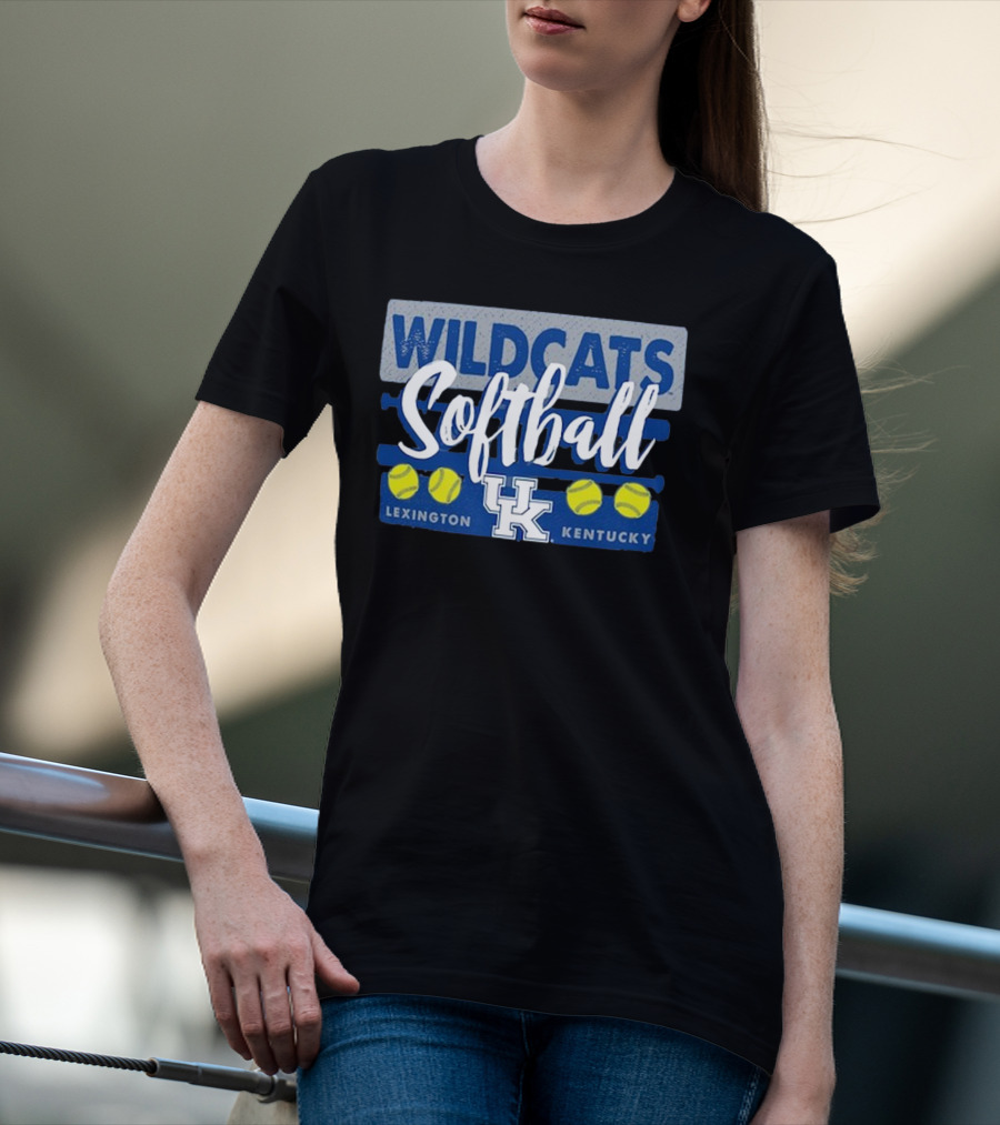 Wildcats Softball Kentucky Lexington UK Bats And Balls T-Shirt