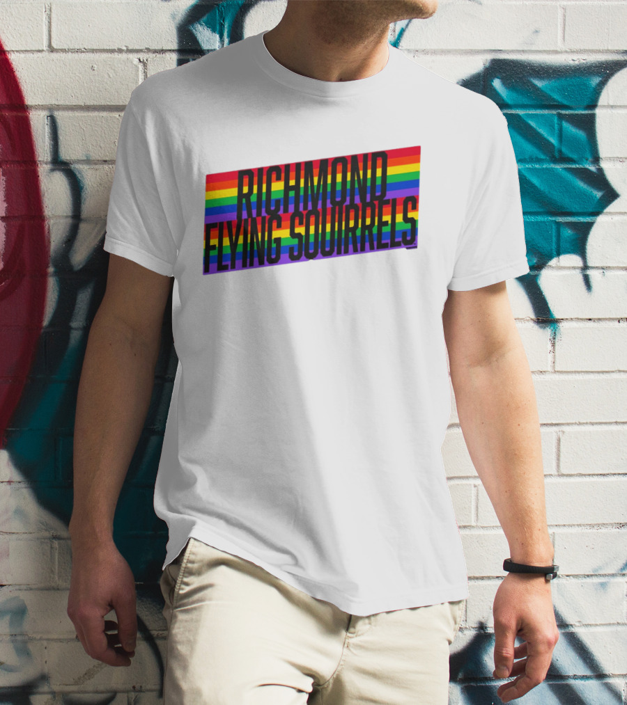 Richmond Flying Squirrels Pride Rainbow Stow T-Shirt