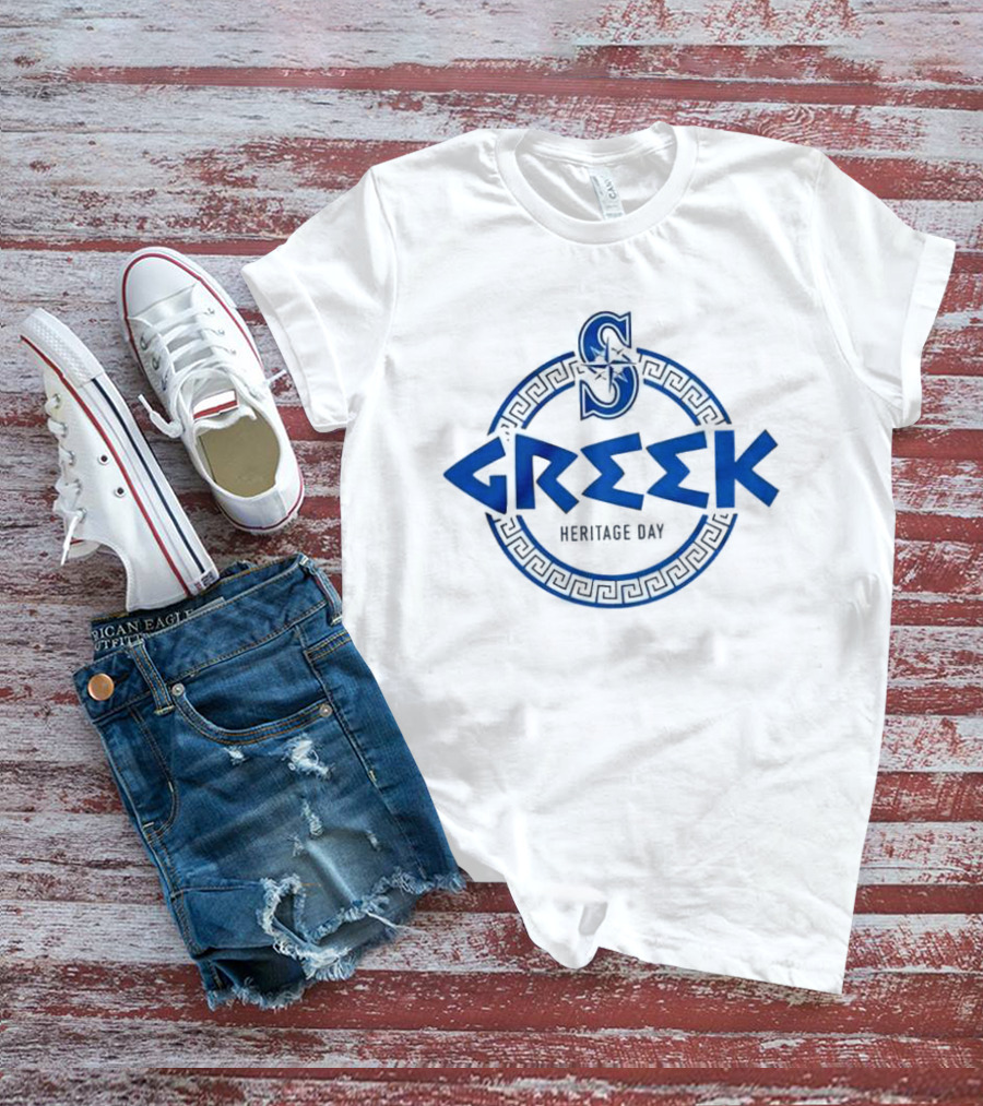 Mariners Greek Heritage Day Greek Chain T-Shirt