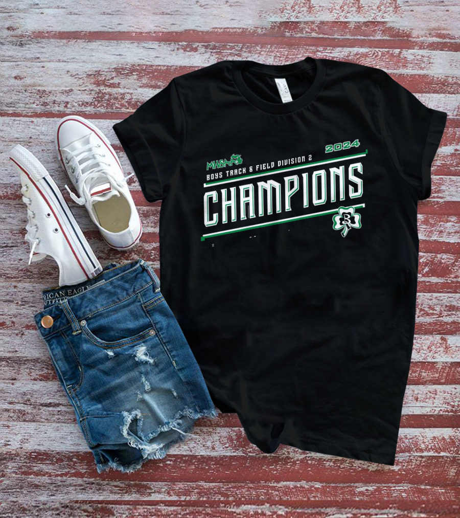 MHSAA 2024 Boys Track And Field Division 2 Champions Berrien Springs Shamrocks T-Shirt