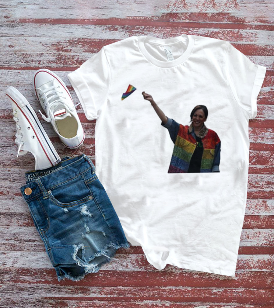 Joe Biden Kamala Harris Pride Rainbow Flag T-Shirt