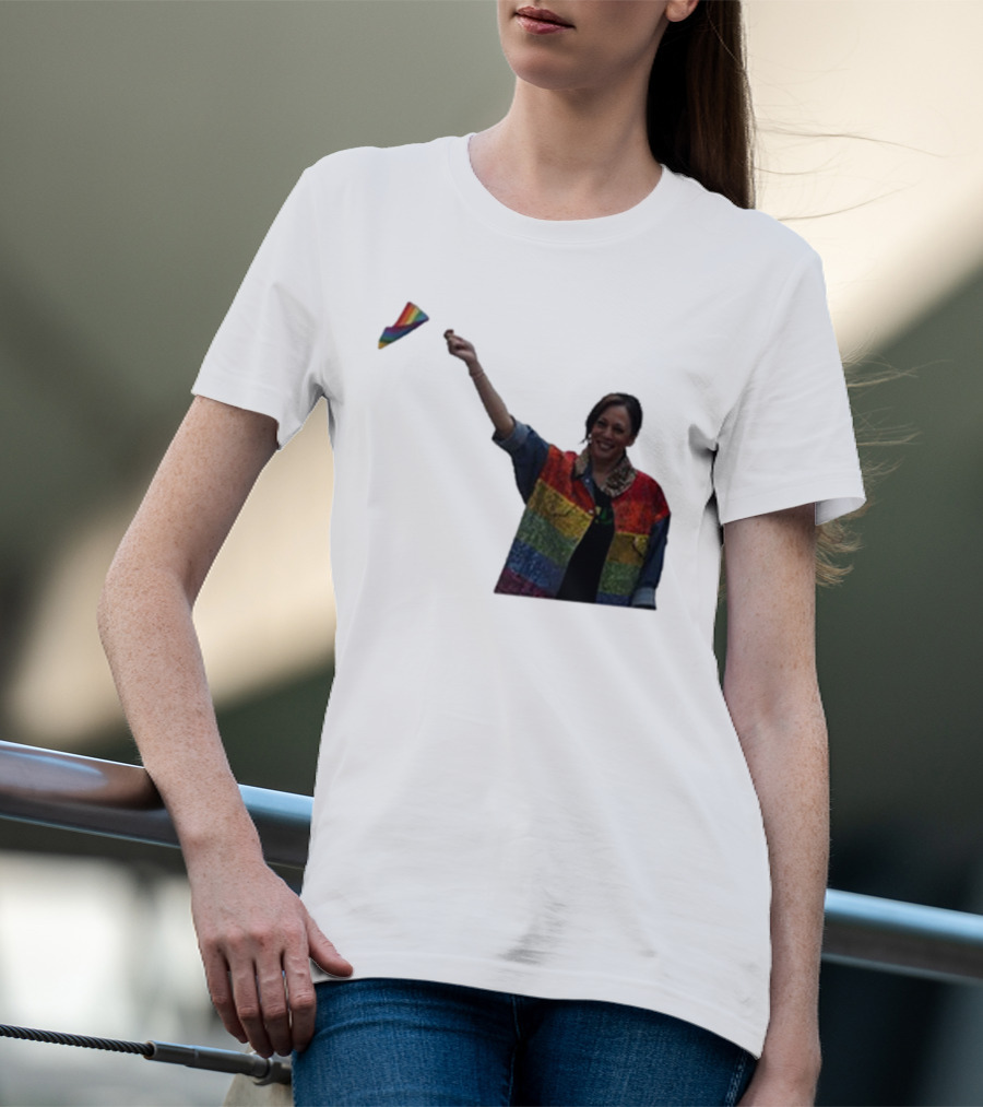 Joe Biden Kamala Harris Pride Rainbow Flag T-Shirt