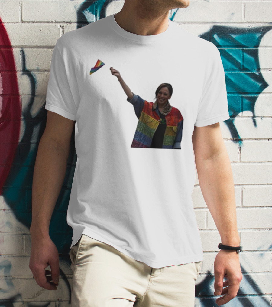 Joe Biden Kamala Harris Pride Rainbow Flag T-Shirt