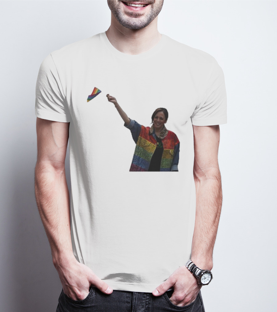 Joe Biden Kamala Harris Pride Rainbow Flag T-Shirt