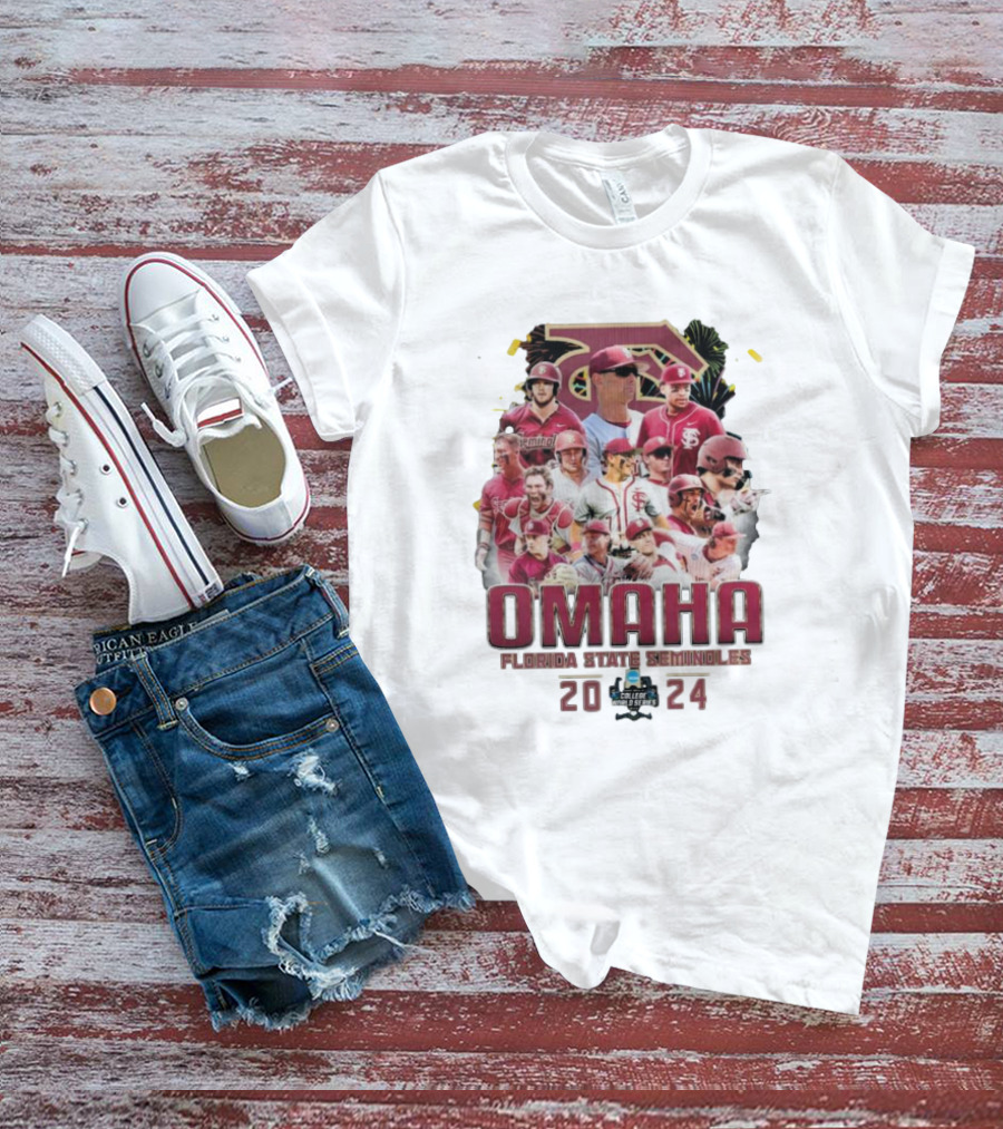 Omaha Florida State Seminoles 2024 College World Series Baseball Team Players T-Shirt