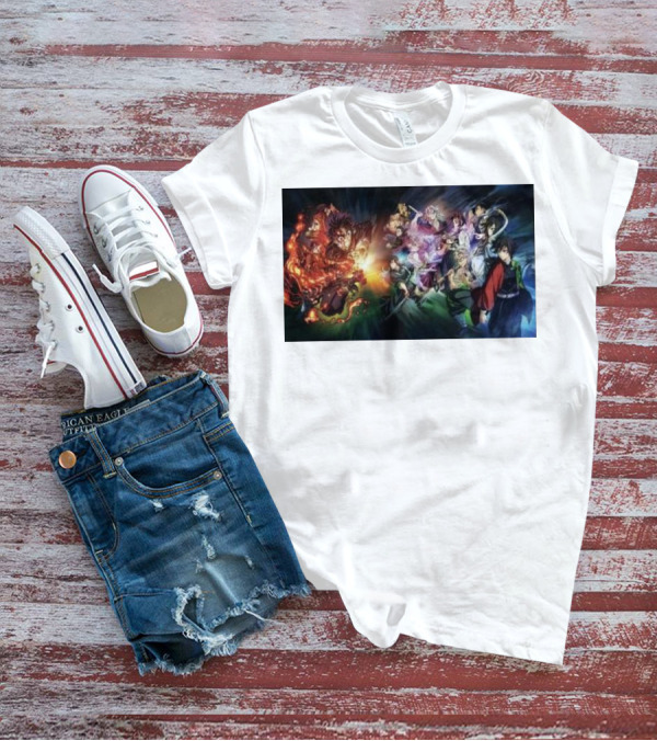 Demon Slayer Kimetsu No Yaiba Epic Hashira Training Battle Scene T-Shirt
