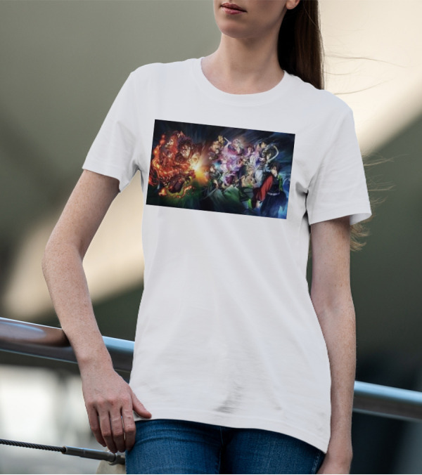 Demon Slayer Kimetsu No Yaiba Epic Hashira Training Battle Scene T-Shirt