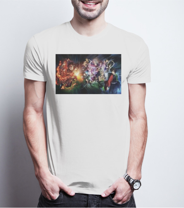 Demon Slayer Kimetsu No Yaiba Epic Hashira Training Battle Scene T-Shirt