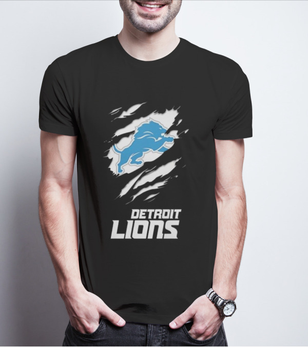 Detroit Lions Coach Dan Campbell 2024 Ripped Claw Mark T-Shirt
