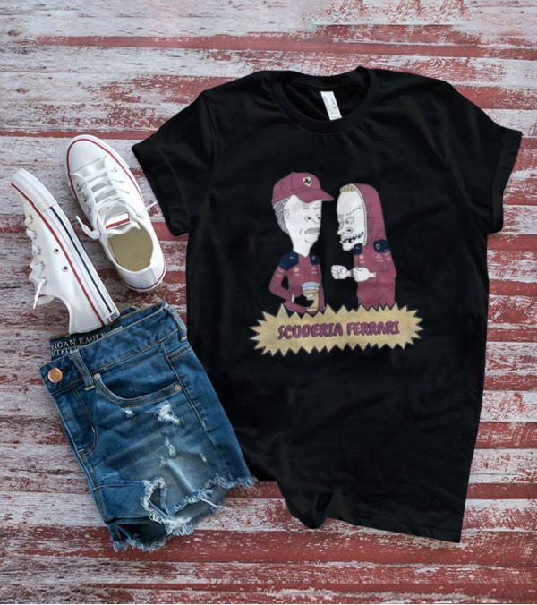 Scuderia Ferrari Beavis And Butthead Enzo Ferrari Racing Team Characters Collaboration T-Shirt