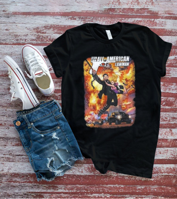 Dean Cain All-American Lawman Explosive Action With Gabe Eltaeb Big Man Comics Influence T-Shirt