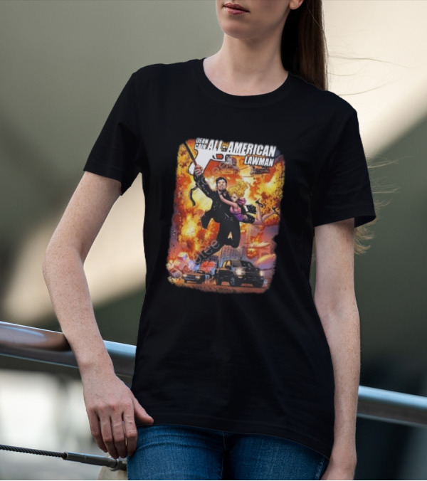 Dean Cain All-American Lawman Explosive Action With Gabe Eltaeb Big Man Comics Influence T-Shirt