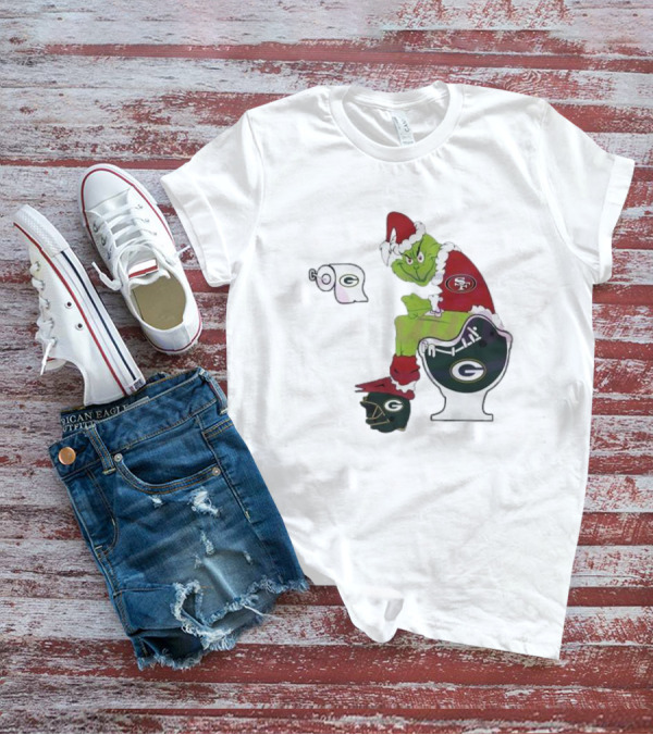 Grinch San Francisco 49ers Toilet Green Bay Packers 2024 Playoffs T-Shirt