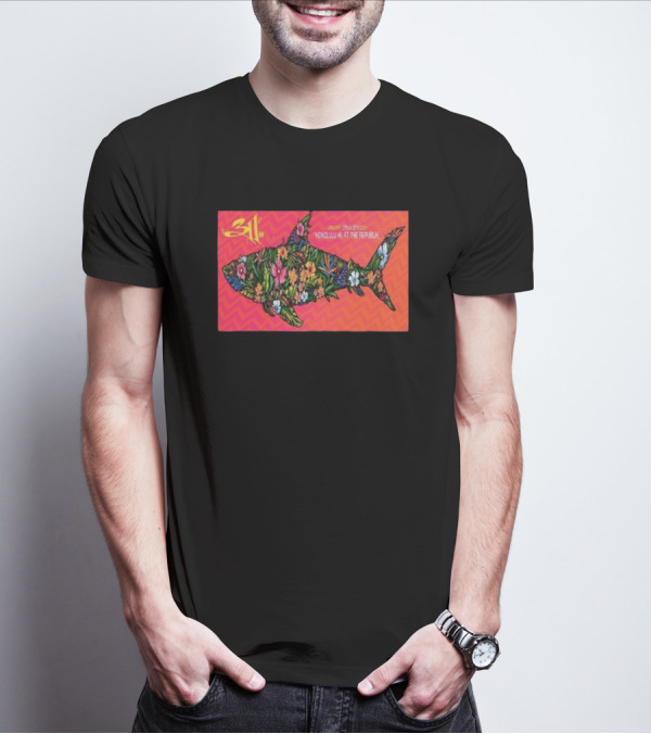 311 January 17-18 Honolulu HI The Republik Floral Shark T-Shirt