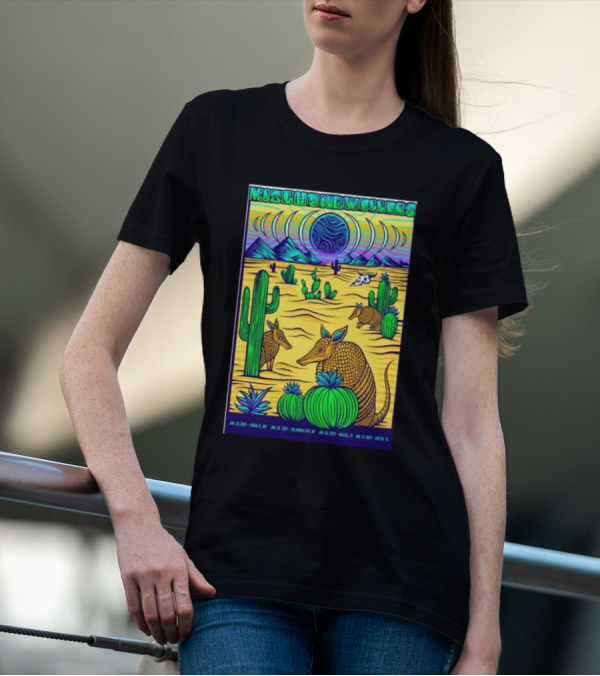 Kitchen Dwellers Tour American Southwest Desert Scenes Armadillos Cacti Jan 23-27 T-Shirt