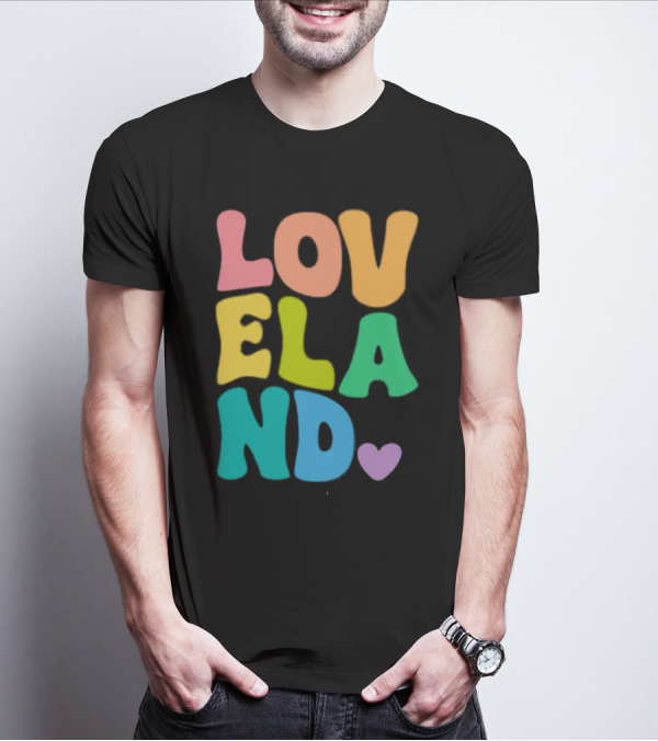 Loveland Rainbow Letters With Heart T-Shirt