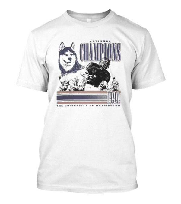 National Champions Washington Huskies 1991 The University Of Washington T-Shirt