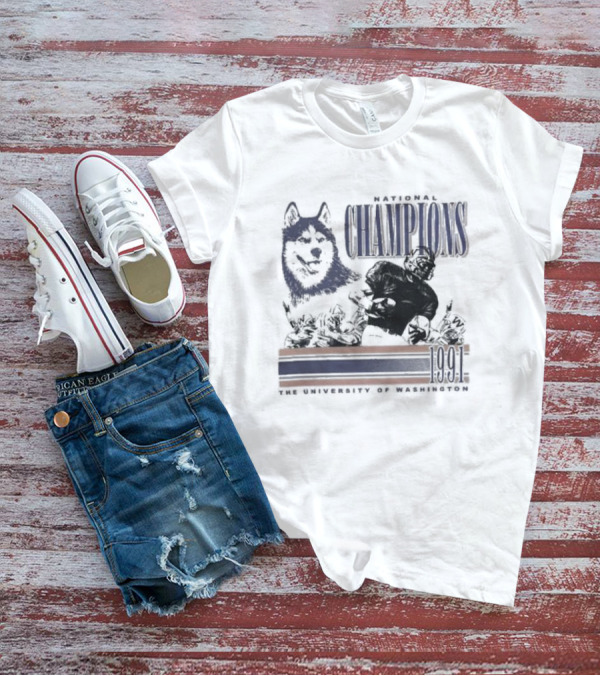 National Champions Washington Huskies 1991 The University Of Washington T-Shirt