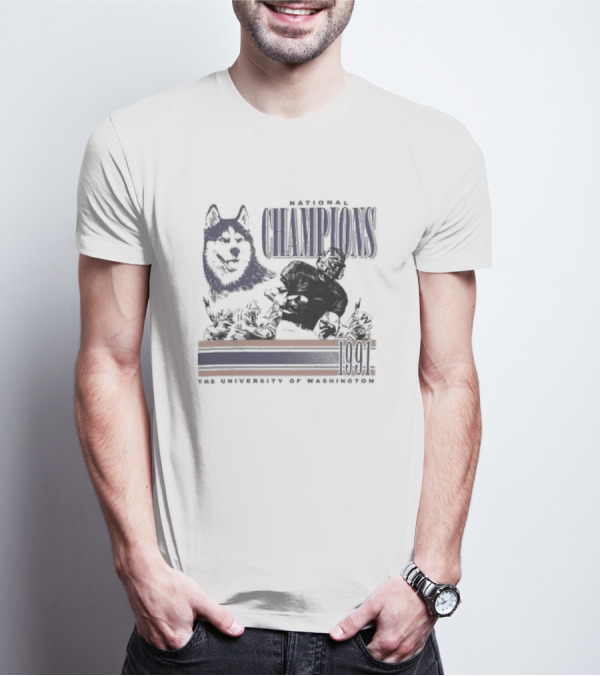 National Champions Washington Huskies 1991 The University Of Washington T-Shirt