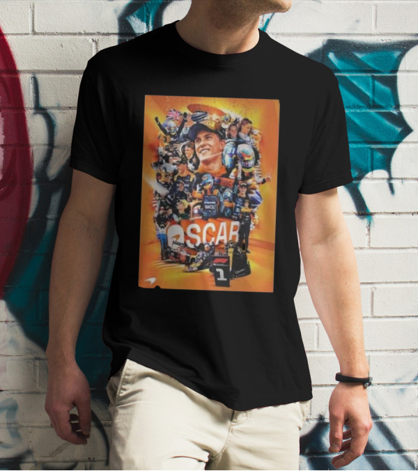 New Year 2024 F1 Oscar Piastri McLaren Season 2 Racing Montage T-Shirt