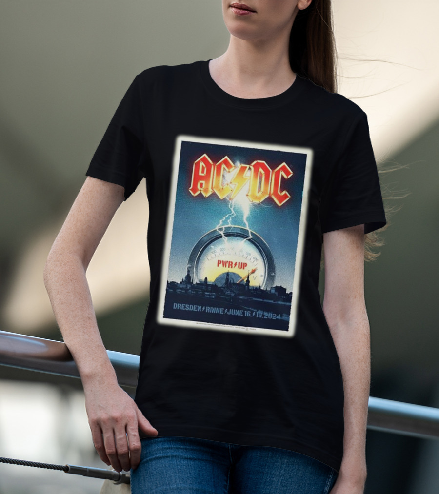 AC DC PWR Up Tour Dresden Rinne June 16 19 2024 Concert Gig T-Shirt