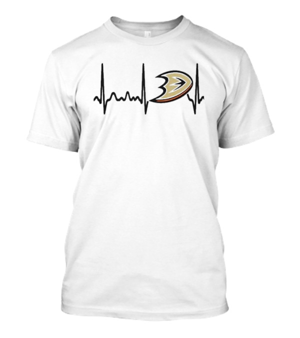 Anaheim Ducks Heartbeat Logo Hockey T-Shirt
