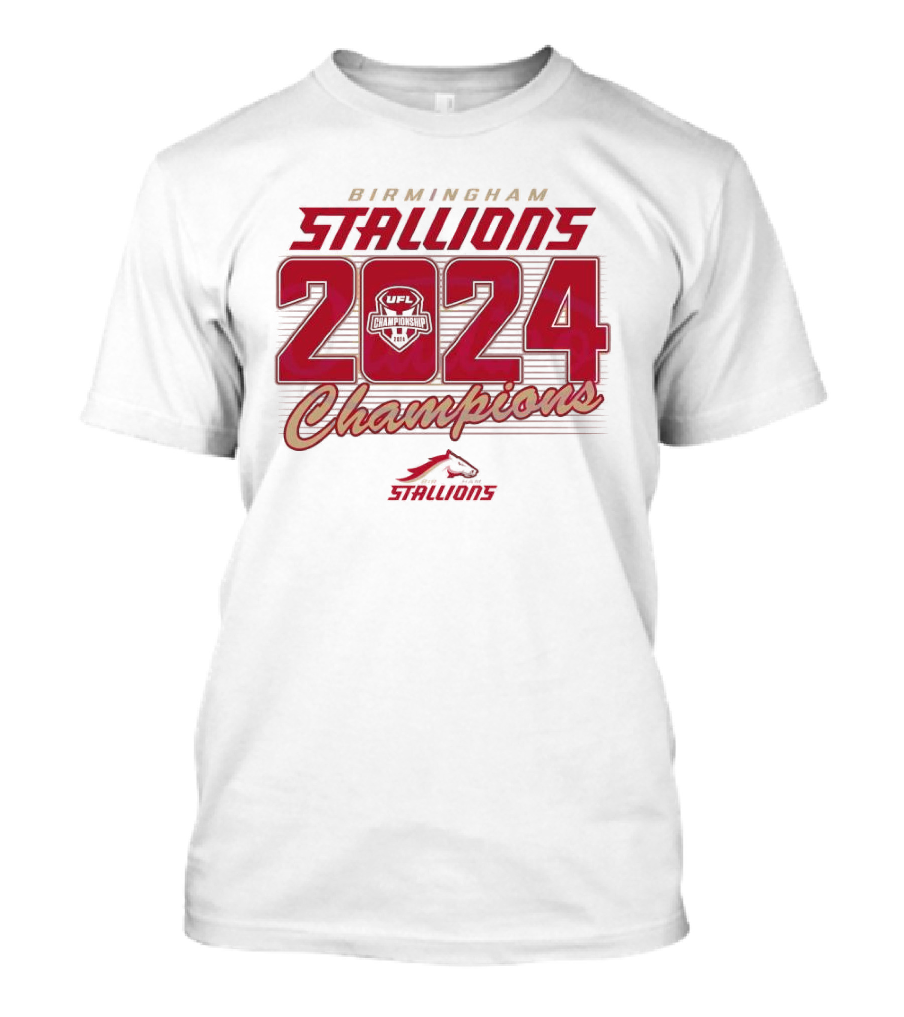 Birmingham Stallions 2024 Champions USFL Championship Winners Stallions Horse T-Shirt