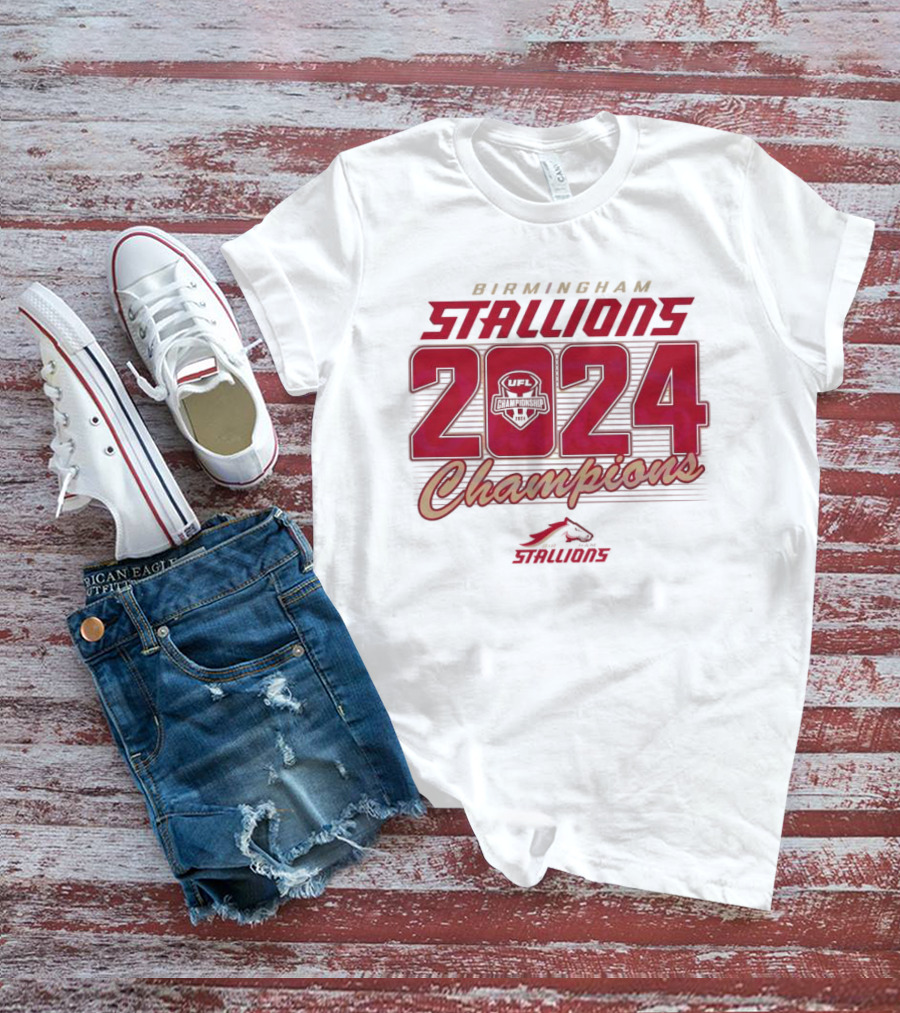 Birmingham Stallions 2024 Champions USFL Championship Winners Stallions Horse T-Shirt