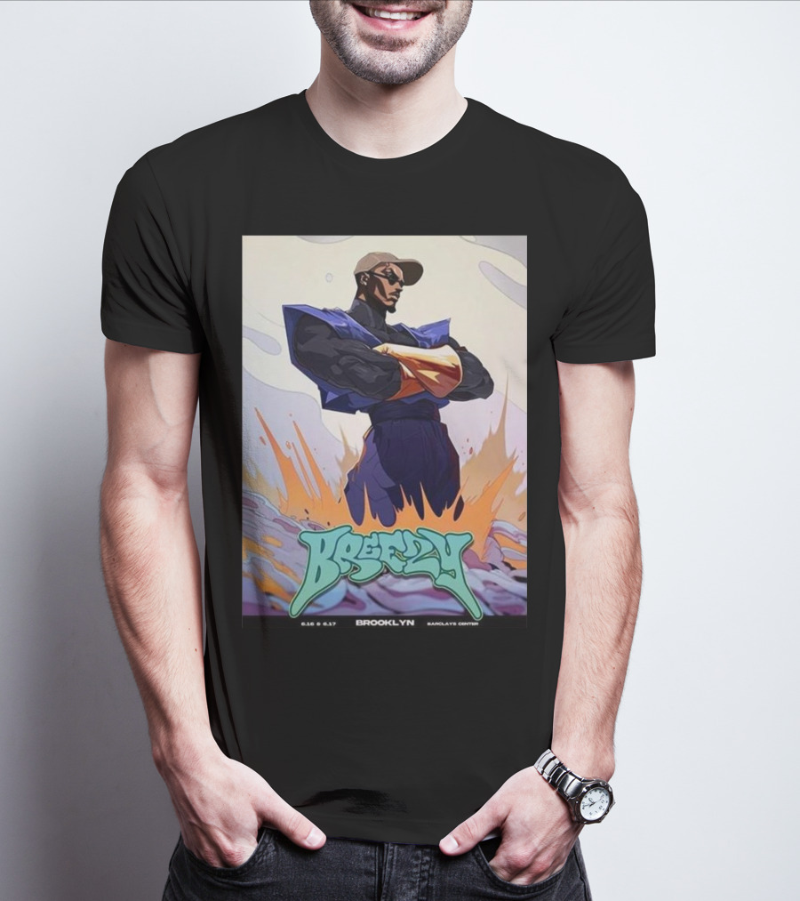 Breezy Brooklyn 16th 17th June 2024 Barclays Center T-Shirt