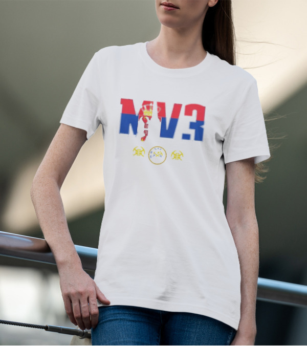 Denver Nuggets MV3 Serbian Flag Icons T-Shirt