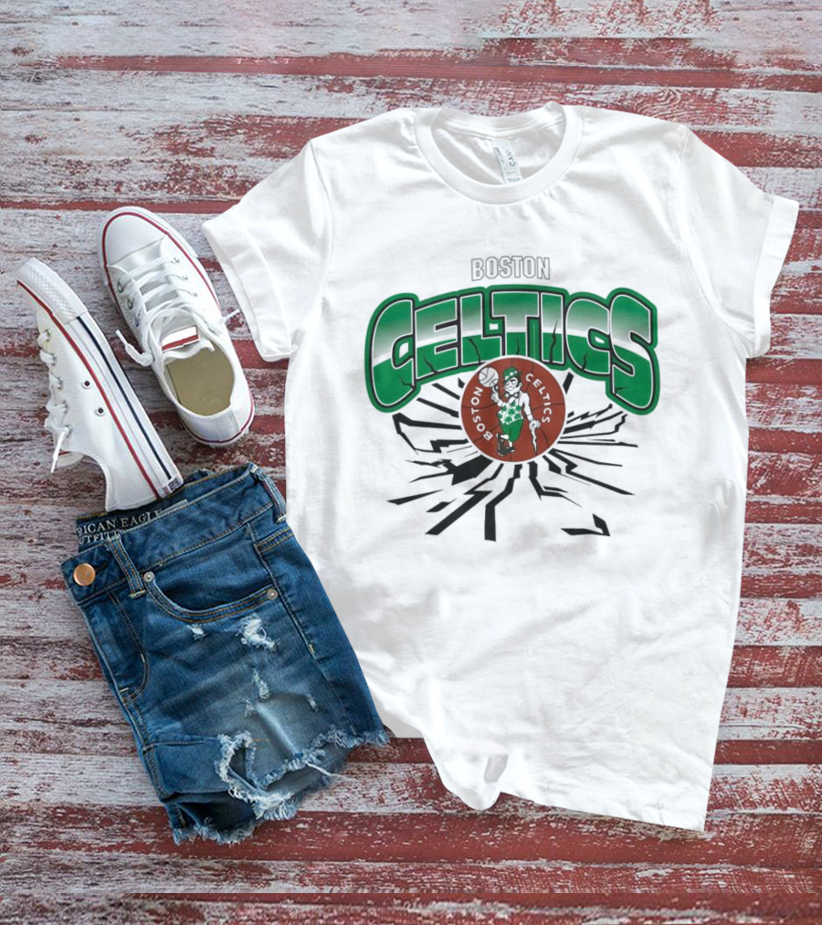 Boston Celtics Basketball NBA Power Earthquake T-Shirt