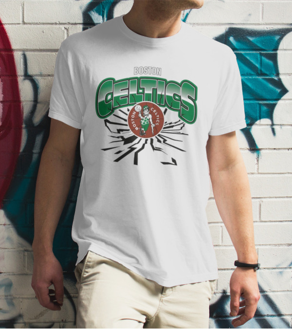 Boston Celtics Basketball NBA Power Earthquake T-Shirt