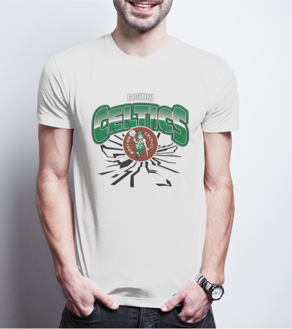 Boston Celtics Basketball NBA Power Earthquake T-Shirt