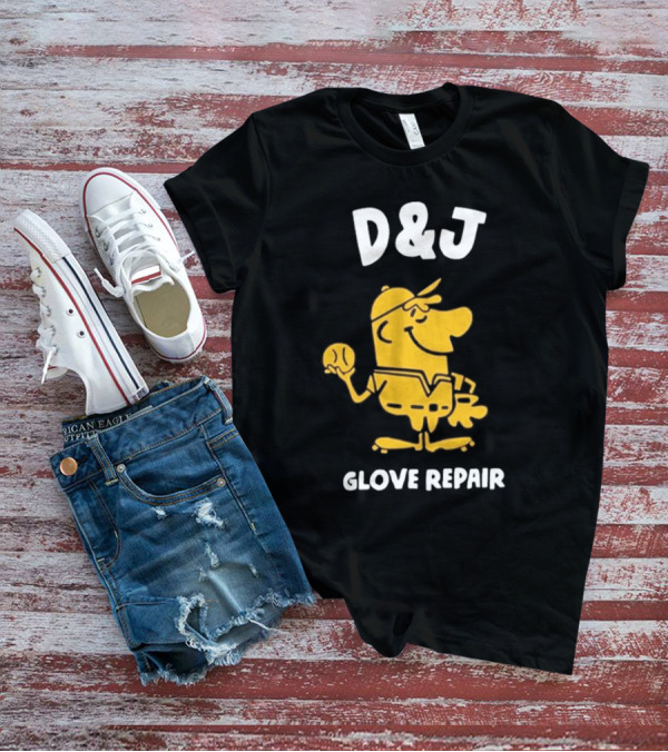 D&J Glove Repair Jimmy Lonetti Baseball Character T-Shirt