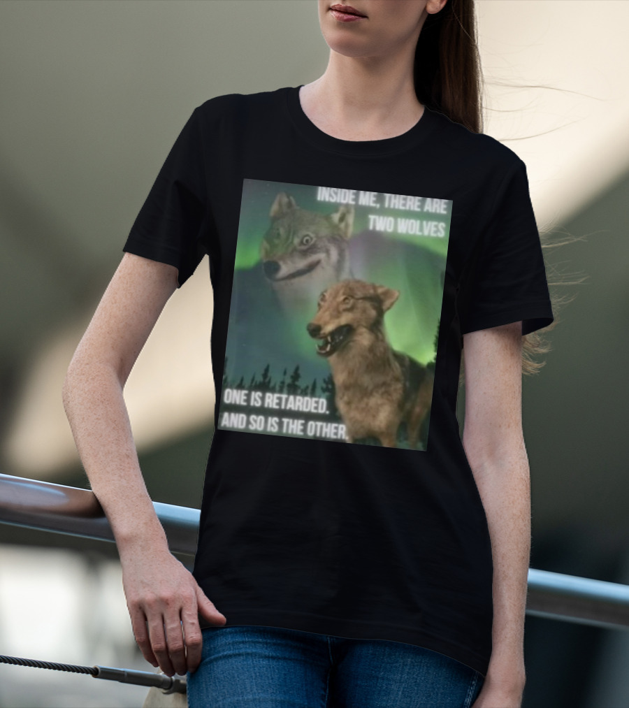 Bilbo Baggins Two Wolves Inside Me There Are Two Wolves One Is Retarded And So Is The Other T-Shirt