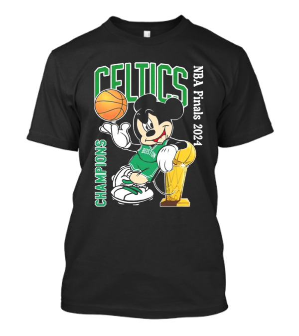 Celtics NBA Finals 2024 Champions Boston Mickey Mouse Disney Basketball T-Shirt
