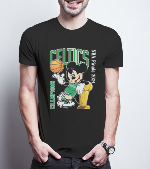 Celtics NBA Finals 2024 Champions Boston Mickey Mouse Disney Basketball T-Shirt