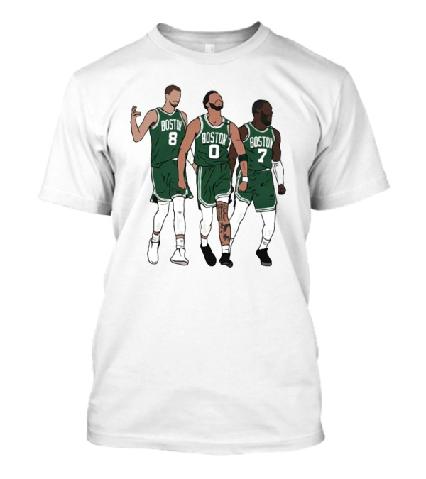 Bri Marie D Kristaps Porzingis Jayson Tatum Jaylen Brown Big 3 Boston Celtics T-Shirt