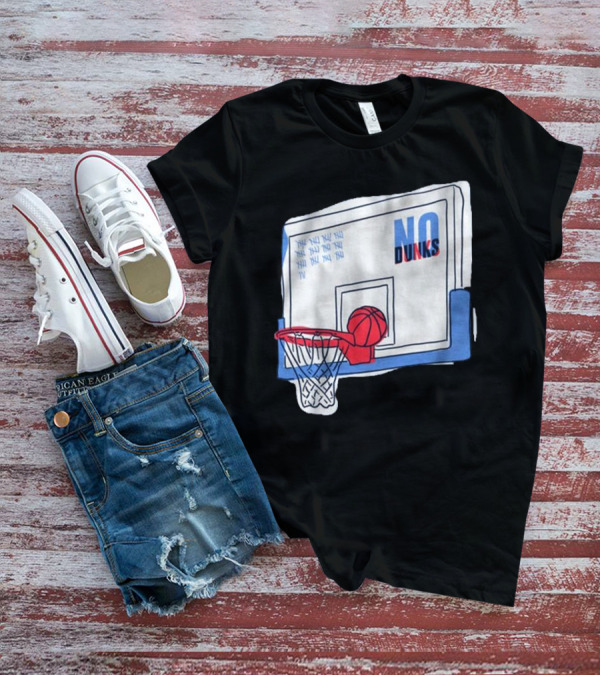 No Dunks Basketball Backboard With Tally Marks And Ball Wedgie T-Shirt
