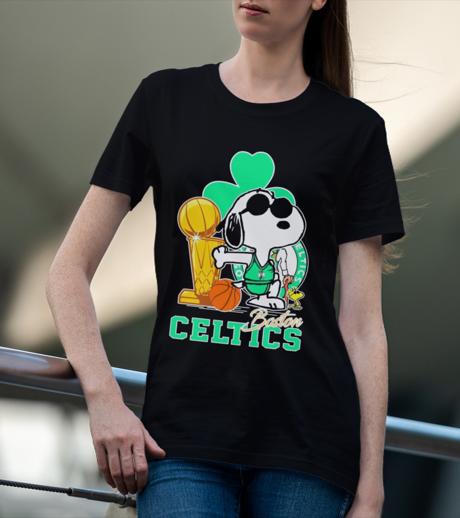 Snoopy Peanuts Boston Celtics NBA Finals Champions T-Shirt