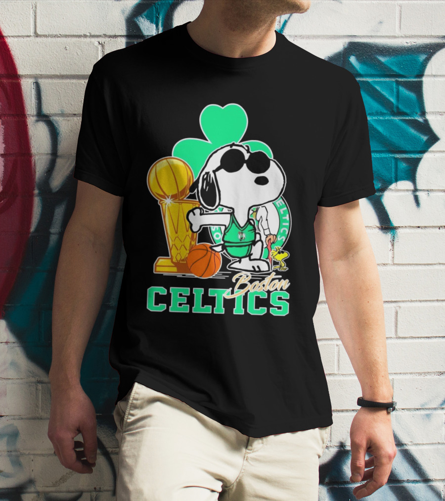 Snoopy Peanuts Boston Celtics NBA Finals Champions T-Shirt