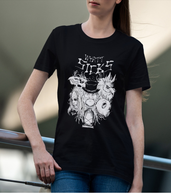 Wyatt Sicks Lantern And Masked Figures T-Shirt
